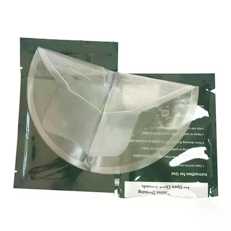 Chest Seal Wound Care For Emergency Or Tactical Situations Advanced Adhesive Sterile Transparent Lightweight Vent Life-Saving