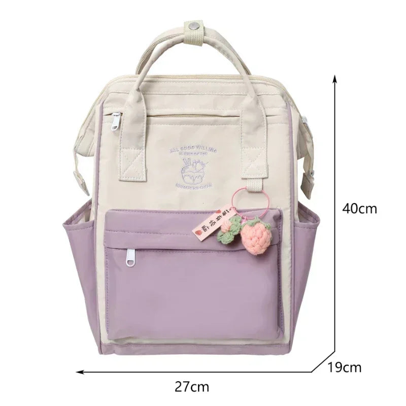 Japan Trend Backpack Kawaii Bag Waterproof Backpack Leisure School Bag for Girls Large Capacity Sports Weekend Travel Backpack