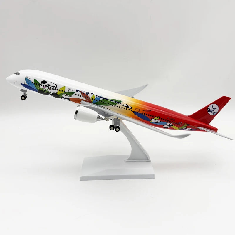 30CM model Aircraft A350 Series Miniature Plane Replica Resin Material With Wheels Souvenir Hobby Collection Toy Gift