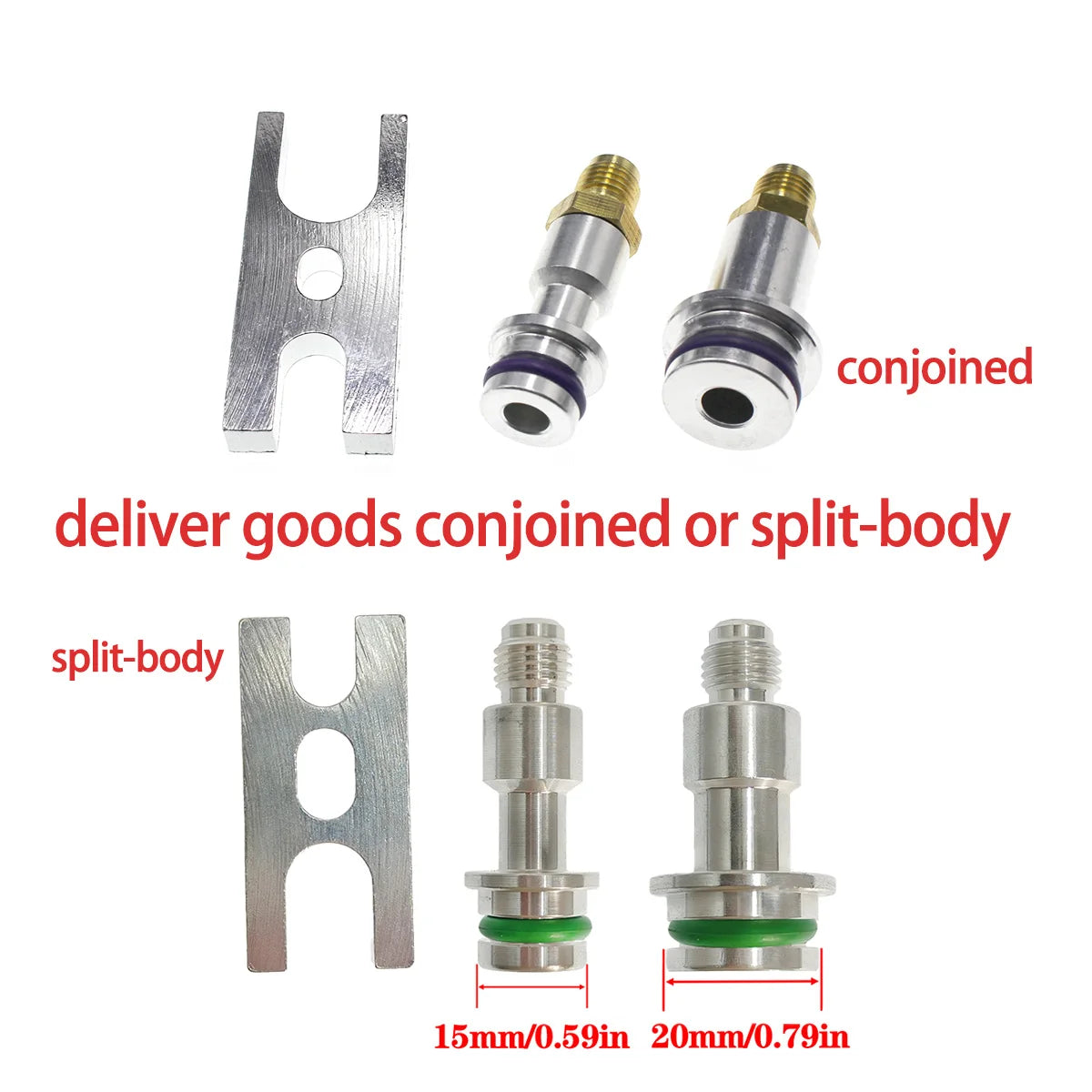 1set Car Air Conditioner Leak Test Plug Stopper Refrigeration Hose Connector Auto A/CPipe Leak Detection Maintainance Tools