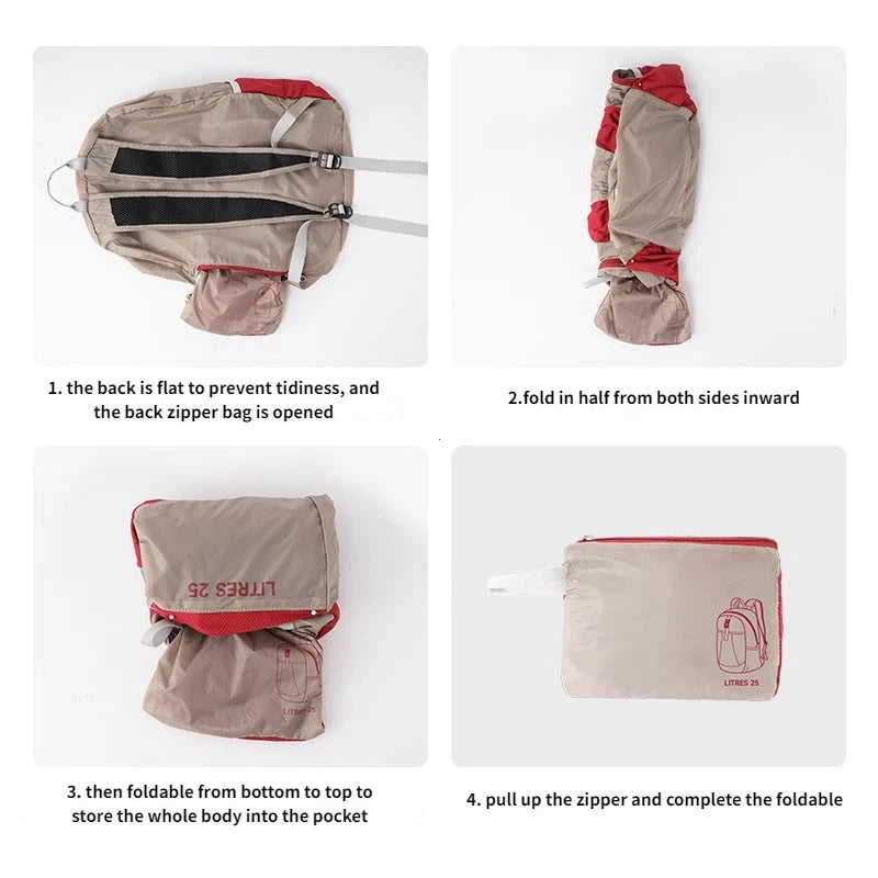 Ultralight Foldable Backpack,Waterproof Hiking Daypack for Trekking Travel,Compact Durable Small Bag with Adjustable Straps