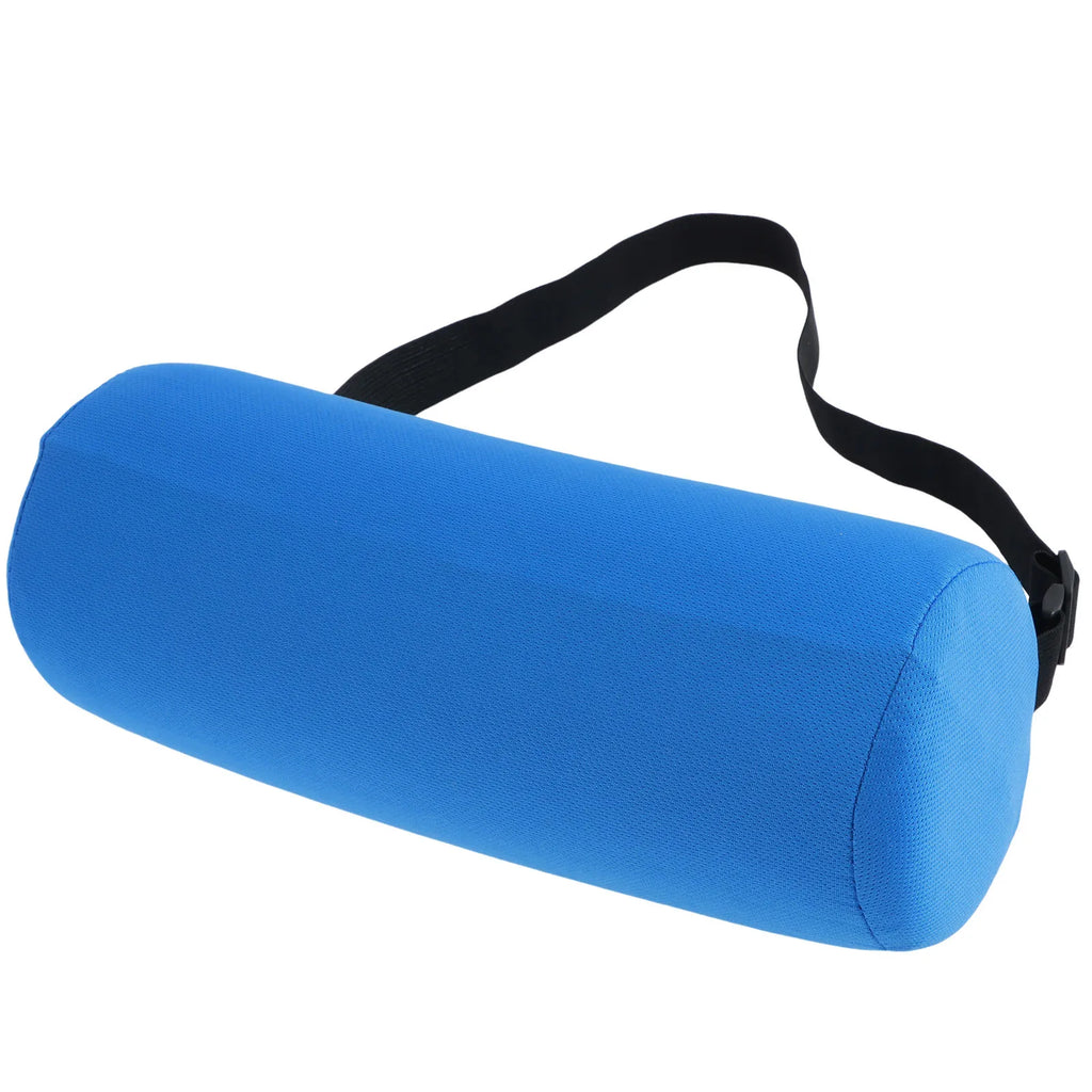1/2Pcs Lumbar Support Roll Memory Foam Cylinder Bolster Pillow with Elastic Strap Ergonomic Lower Back Portable Travel Pillow