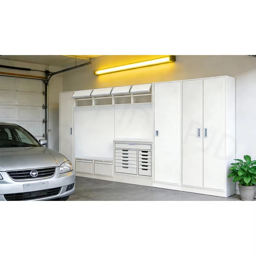 #Workshop Tool Cabinets System With Lockable Drawers Metal Workshop Tool Cabinet Workbench Combination