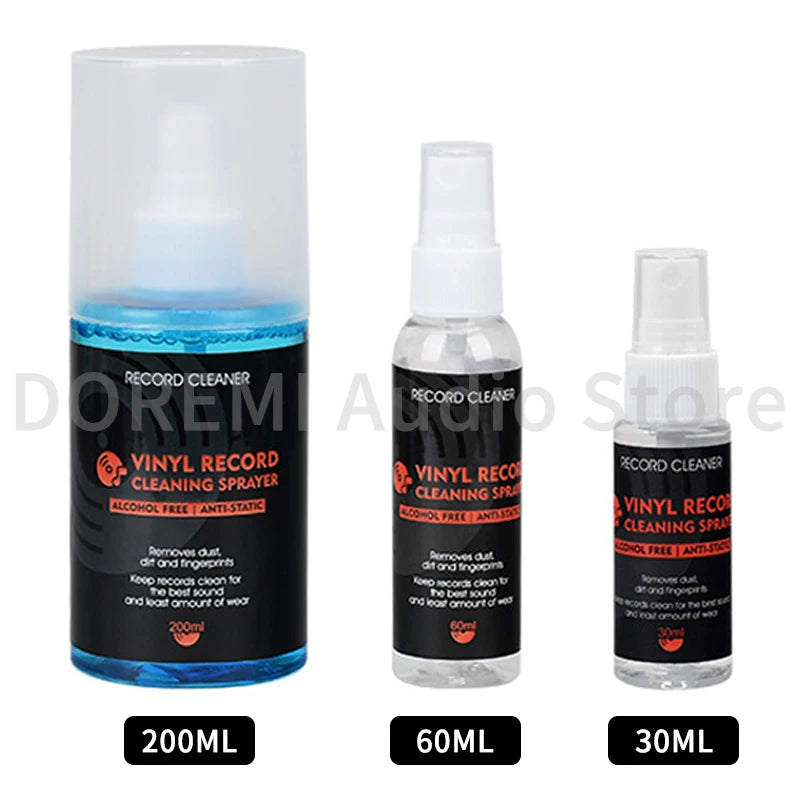 Vinyl Record Cleaning Liqui Spray Dust-proof Anti-static Cleaner Records Cleaning Solution for LP/CD Turntable Records Player