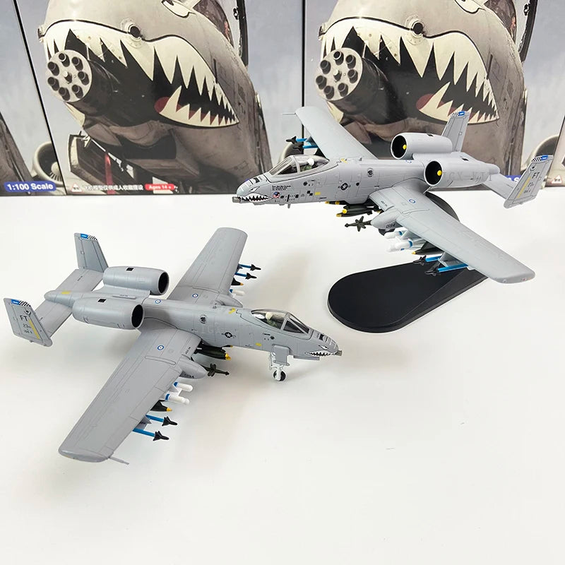 1:100 Scale US A-10 A10 Thunderbolt II Attack Plane Fighter Diecast Metal Airplane Aircraft Model