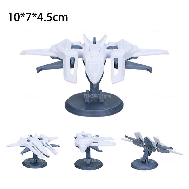 Mini War Machine Mecha Fighter Jet Series 3D Printed Starship Attack Helicopter Flutter Drone Movable Joints Assemble Models Toy