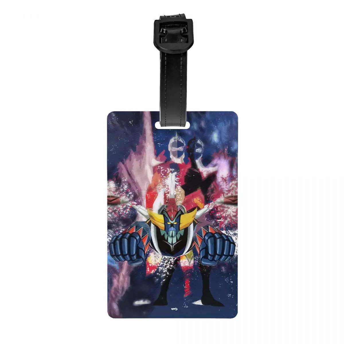 Custom Grendizer Anime Luggage Tag Privacy Protection UFO Robot Goldorak Baggage Tags Travel Bag Labels Suitcase