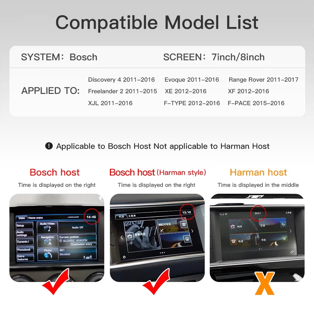 Original Screen Upgrade Wireless Carplay Android Auto Adapter  For Land Rover DISCOVERY 4 2011-2016 Bosch System Supports camera