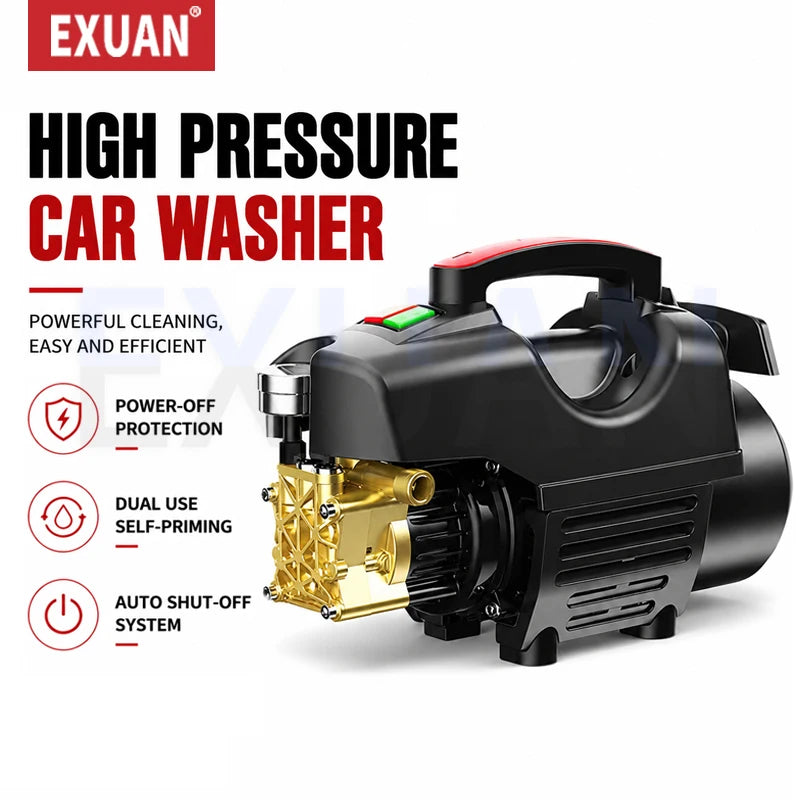 220V Portable Electric Pressure Washer 800W Mini Car Wash Machine High Pressure Water Gun Cleaning Pump For Home Garden Vehicle