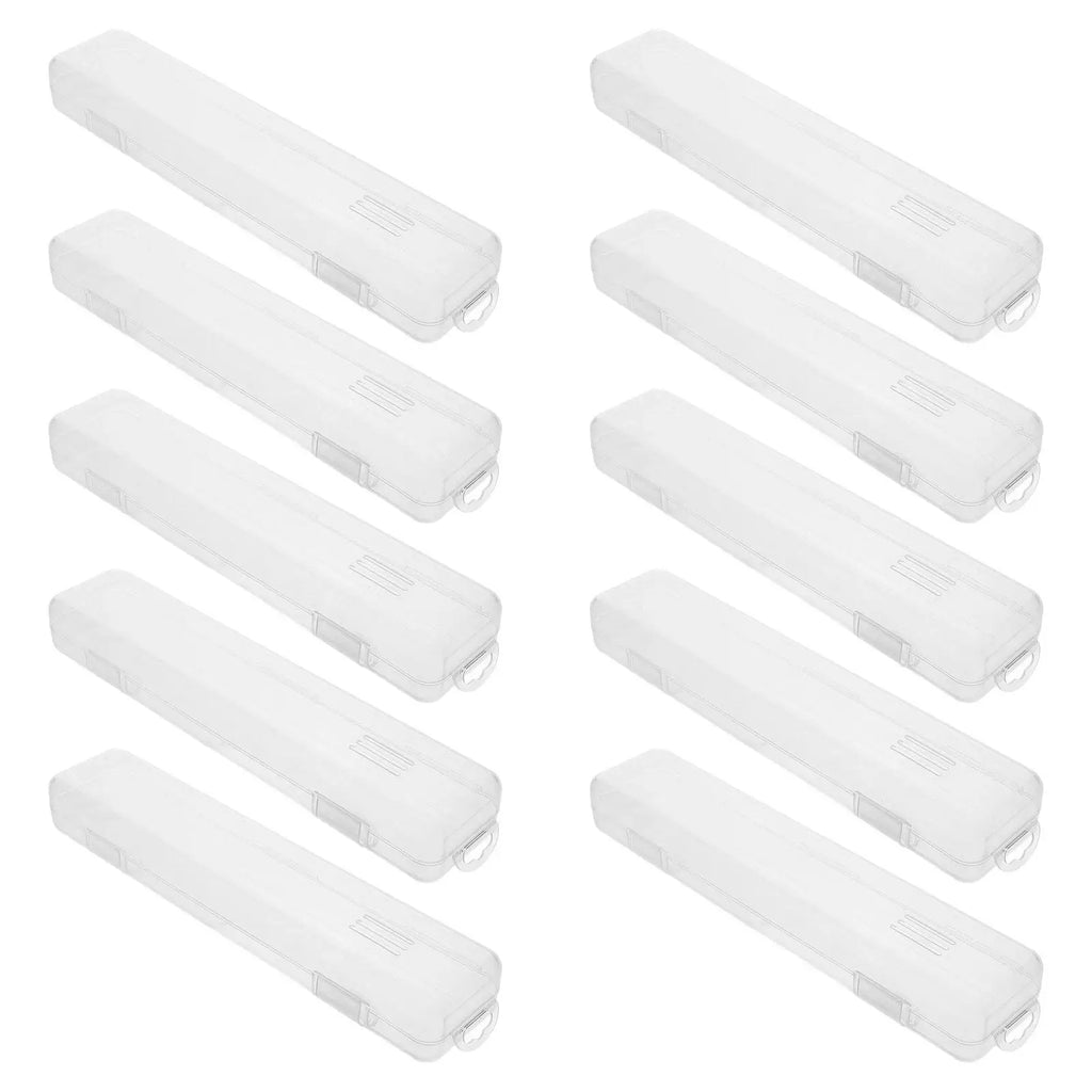 10Pcs Toothbrush Case Portable Travel Storage Box Compact Toothbrush Holder Sealed Space Organizer for Bathroom Outdoor School