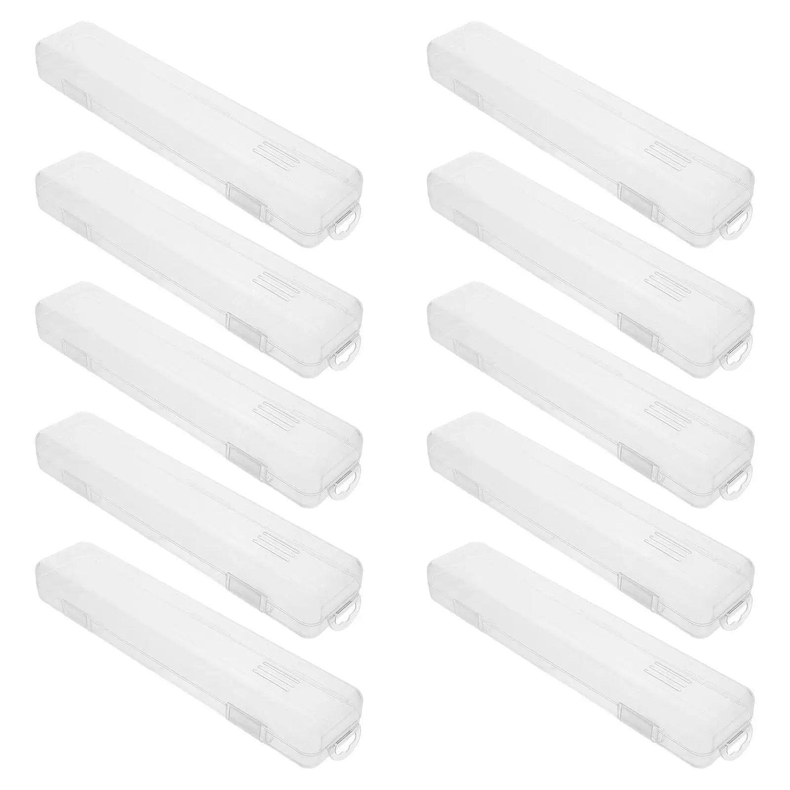 10Pcs Toothbrush Case Portable Travel Storage Box Compact Toothbrush Holder Sealed Space Organizer for Bathroom Outdoor School