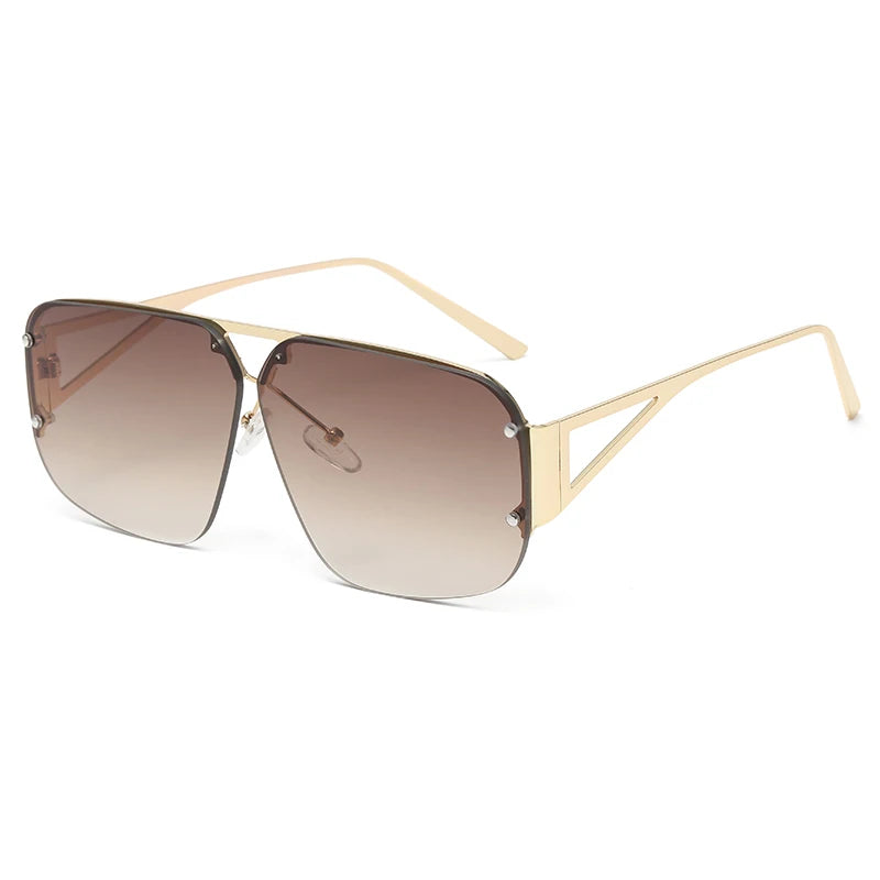 Hiking Camping Rectangle Anti Light Glasses Women Metal Frame Glasses Vintage Brand Square Men Shades Female Eyewear UV400