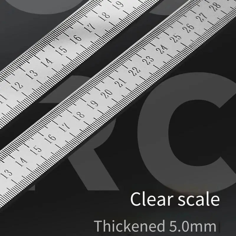 50cm Thickened Stainless Steel Discipline Ruler - Car Window-Breaking Tool, High-Hardness Forged Measuring Straight Ruler