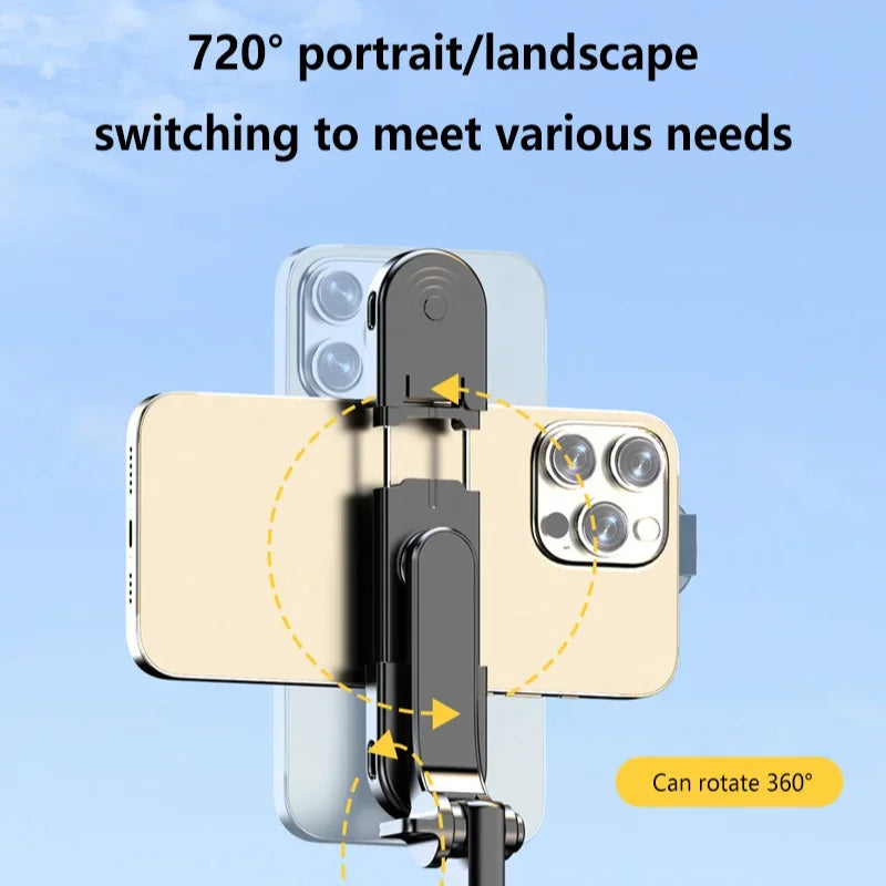 Universal Selfie Stick Tripod Mini Portable Rotating Extendable Phone Stand for Bluetooth Mobile Phone Holder Travel