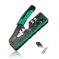 ZoeRax RJ45 Cat7 Crimp Tool Ethernet Crimping Tool Wire Cutter Crimper For Cat7 Cat6a Cat6 Cat5e Pass Through Connectors