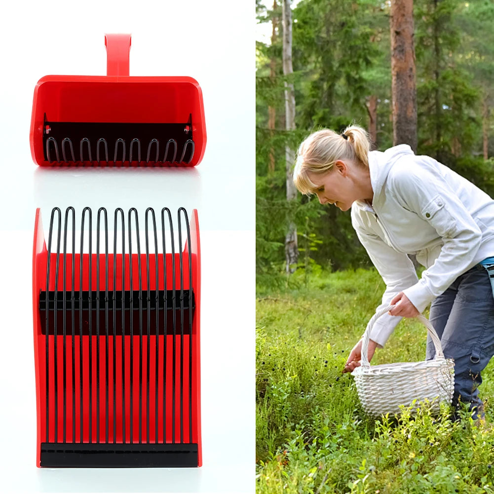 Berry Picker Blueberry Picker Scoop with Metal/Plastic Comb Huckleberry Picking Rakes Labor Saving for Easier Berry Harvester