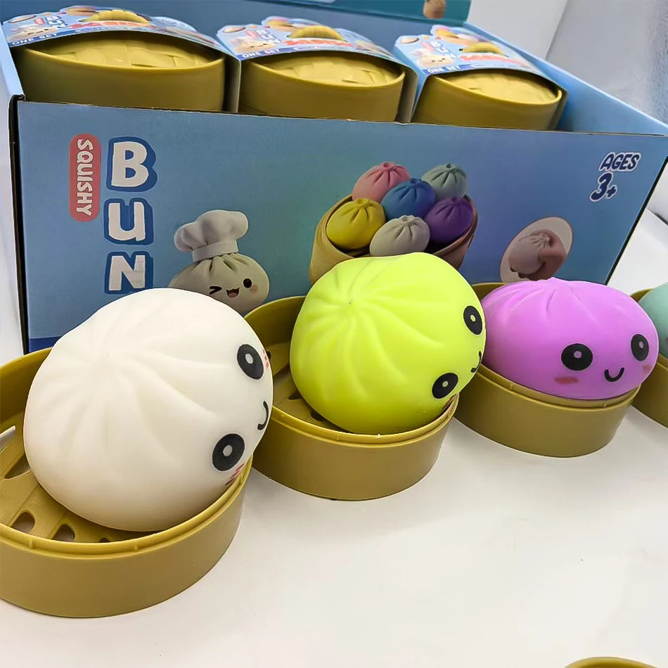 Blind Box Colorful Simulated Dumpling Squishy Relaxing Relieve Anxiety Antistress Enhance Happiness Rebound Squeeze Reliever Toy