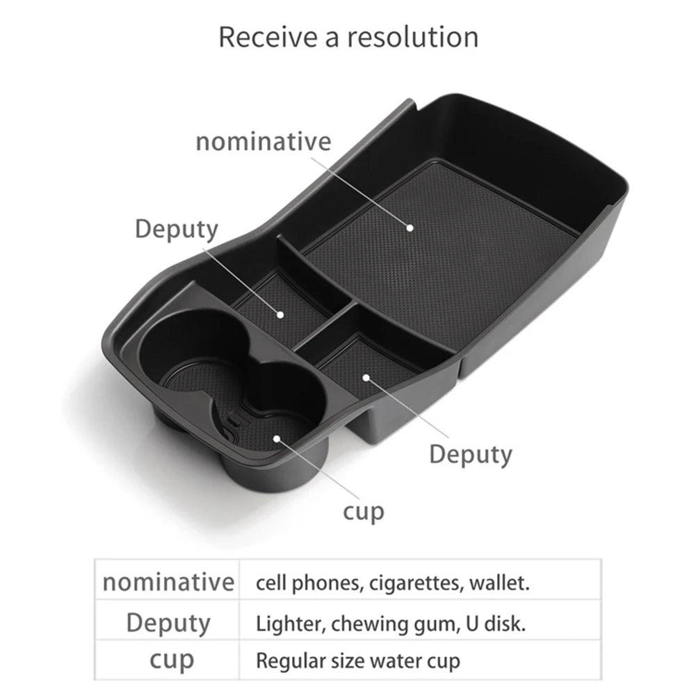Car Central Control Storage Box Armrest Tray Holder Organizer Water Cup Holder Central Control Storage Box For KIA Ev9