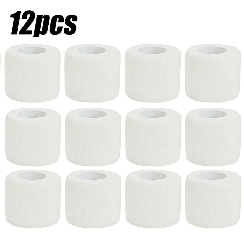 3/6/12/24Pcs Black White Sport Self Adhesive Elastic Bandage Wrap Tape Elastoplast For Knee Support Pads Finger Ankle Palm