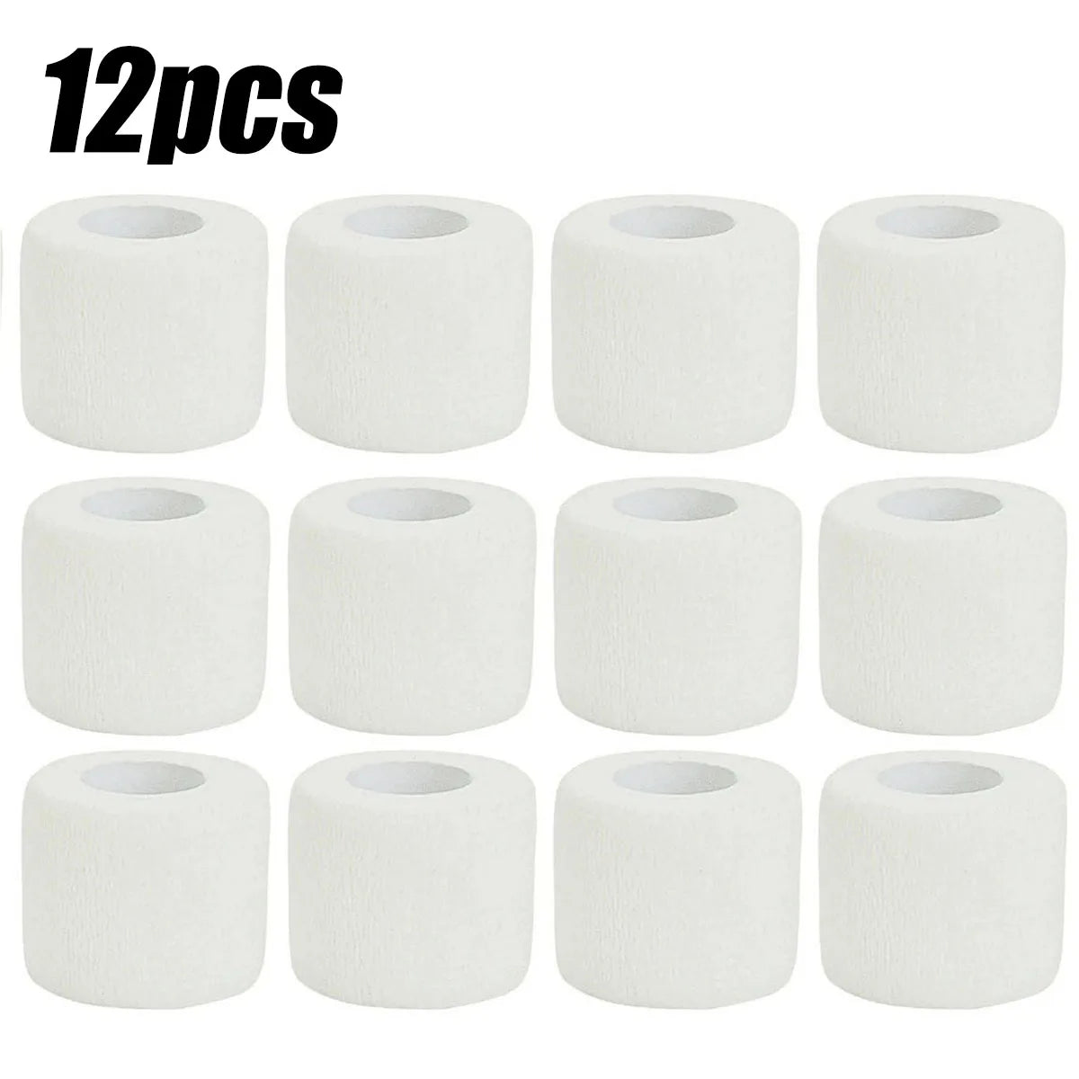 3/6/12/24Pcs Black White Sport Self Adhesive Elastic Bandage Wrap Tape Elastoplast For Knee Support Pads Finger Ankle Palm