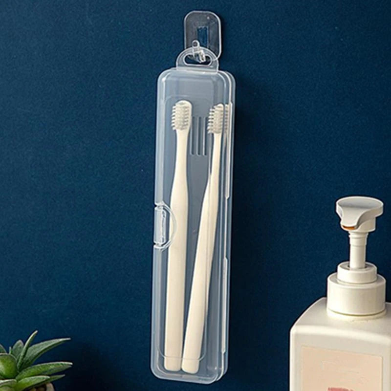 *New Portable Toothbrush Box Plastic Travel Toothbrush Case Transparent Toothbrush Holder Organizer Travel Practical Accessories