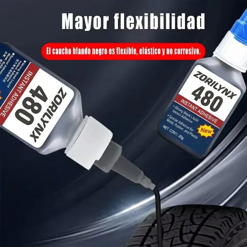 30g 480 Black Instant Adhesive Glue Super Strong Liquid Bond for Rubber Sheet EPDM Tube Gasket Craft Crafts Plastic Metal Glue