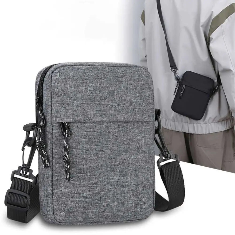 New Casual Men Messenger Bag Nylon Korean Sports Shoulder Bag Student Phone Bag Simple Shopper Bags Small Handbag