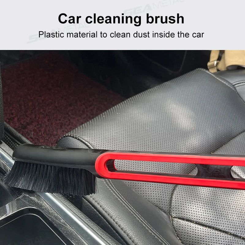 SEAMETAL Car Interior Cleaning Brush Multifunctional Long Handle Air Conditioner Outlet Dust Brush Clean Tool for Car Accessorie