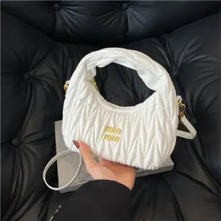 High-End Luxury Diaper Bag Women Simple Vintage Handbag Top Layer Leather Crossbody Shoulder Purse Tote Messenger Shopper