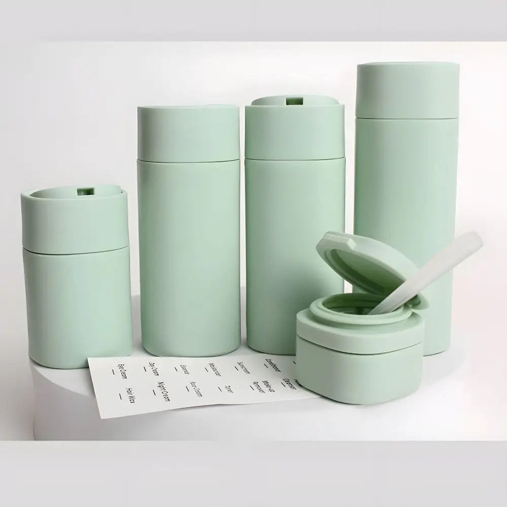 Silicone Travel Bottle Set Squeezable Container Leak-proof Toiletries Bottle Set Convenient Odorless Shower Soap Dispenser