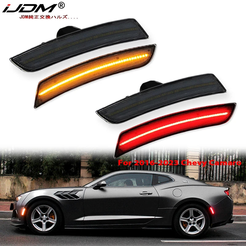 For Chevy Camaro Front Rear Side Marker Light Assemblies Turn SignalLights/Driving Lights,Replace OEM Sidemarker Lamps 2016-up