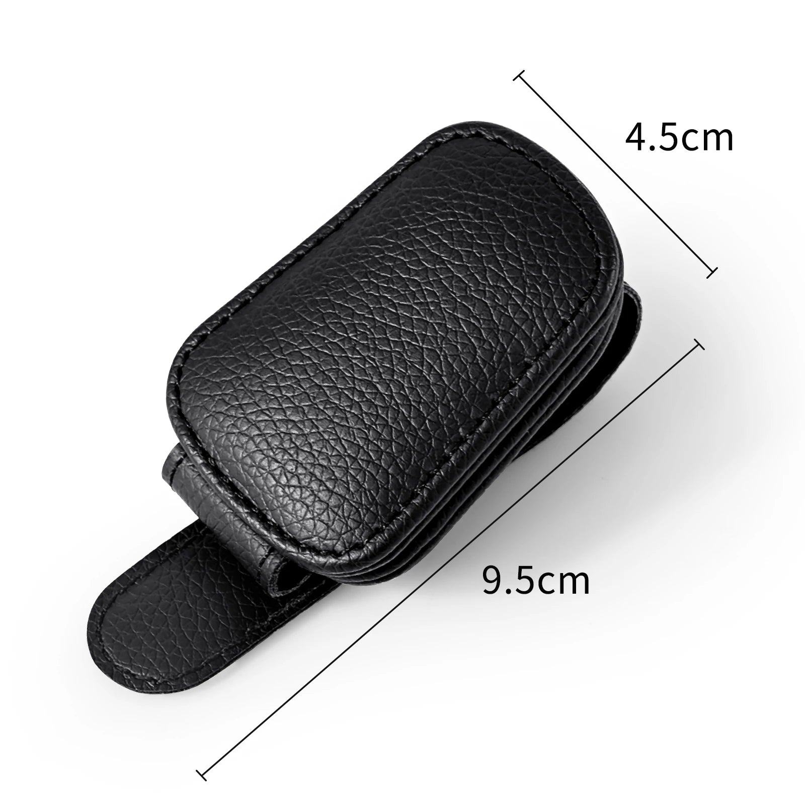 Magnetic Car Sunglasses Holder Clip Sun Visor Glasses Clips PU Leather Magnetic Suction Ticket Card Clip Auto Accessories
