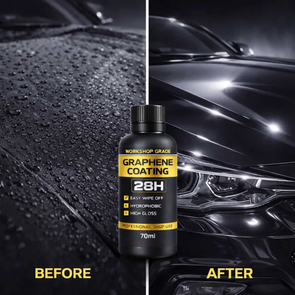 Graphene Ceramic Coating 28H – Easy Wipe Off, Hydrophobic & High Gloss (70ml)