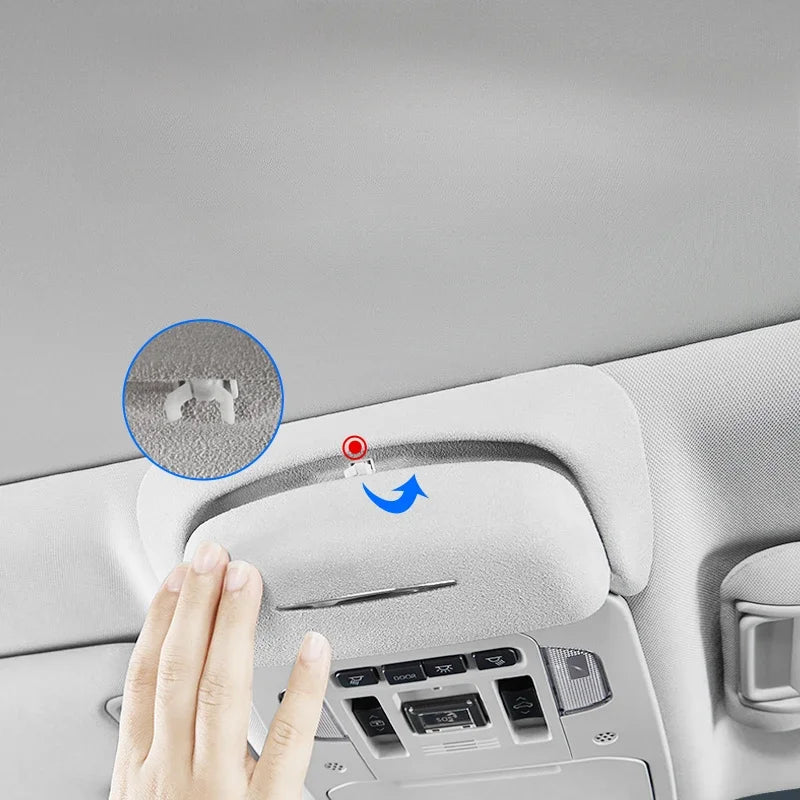 For Toyota Highlander/Crown Kluger Car Glasses Case Sunglasses Protective Storage Clip Car Interior Modification Accessories