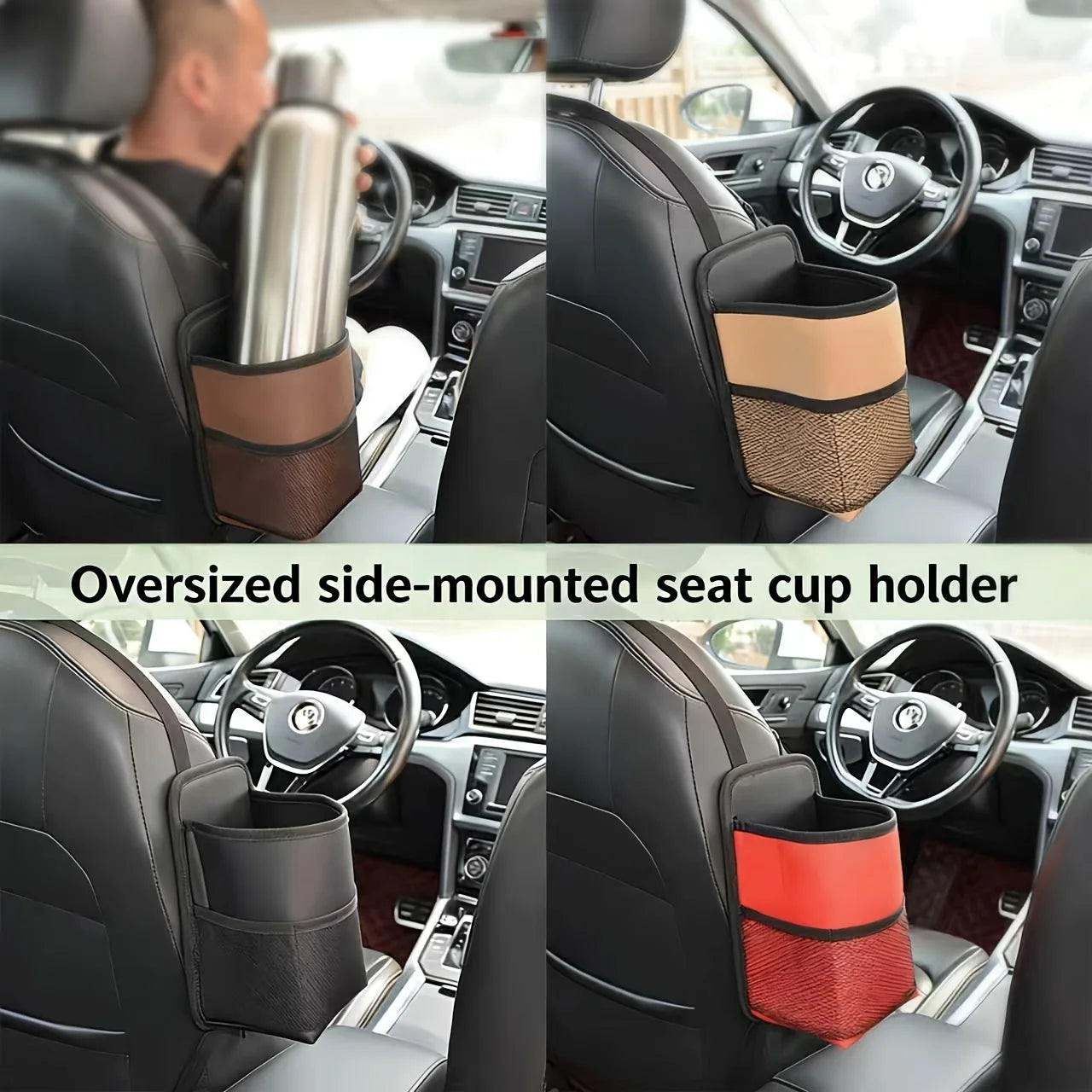 Front Seat Edge-Mounted Car Cup Holder