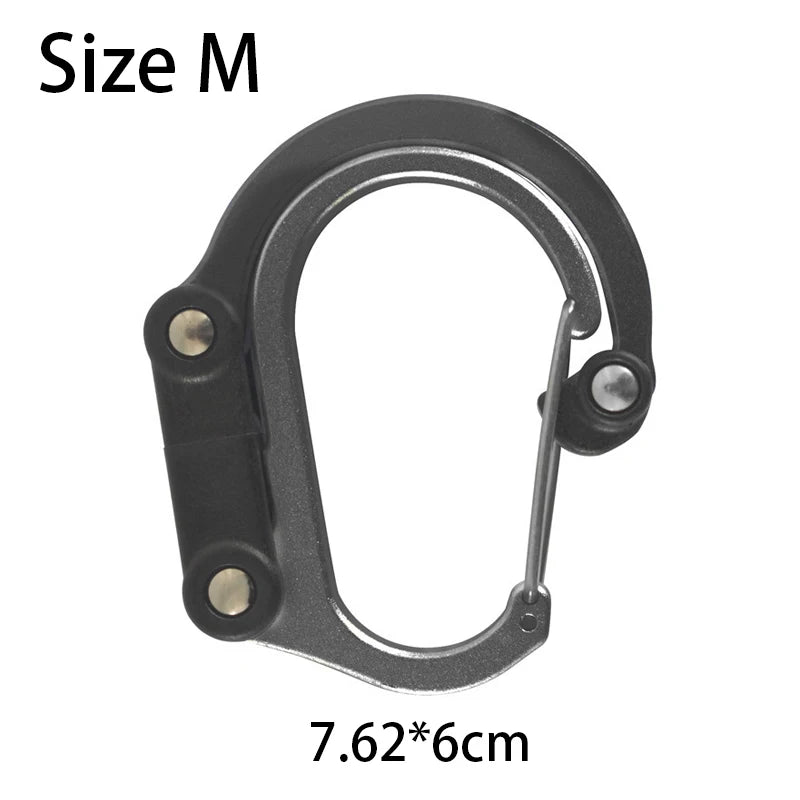 Multifunctional Hybrid Gear Clip Carabiner 360 Degree Rotating Hook Strong Buckle Camping Hiking Travel Backpack Outdoor Gadget