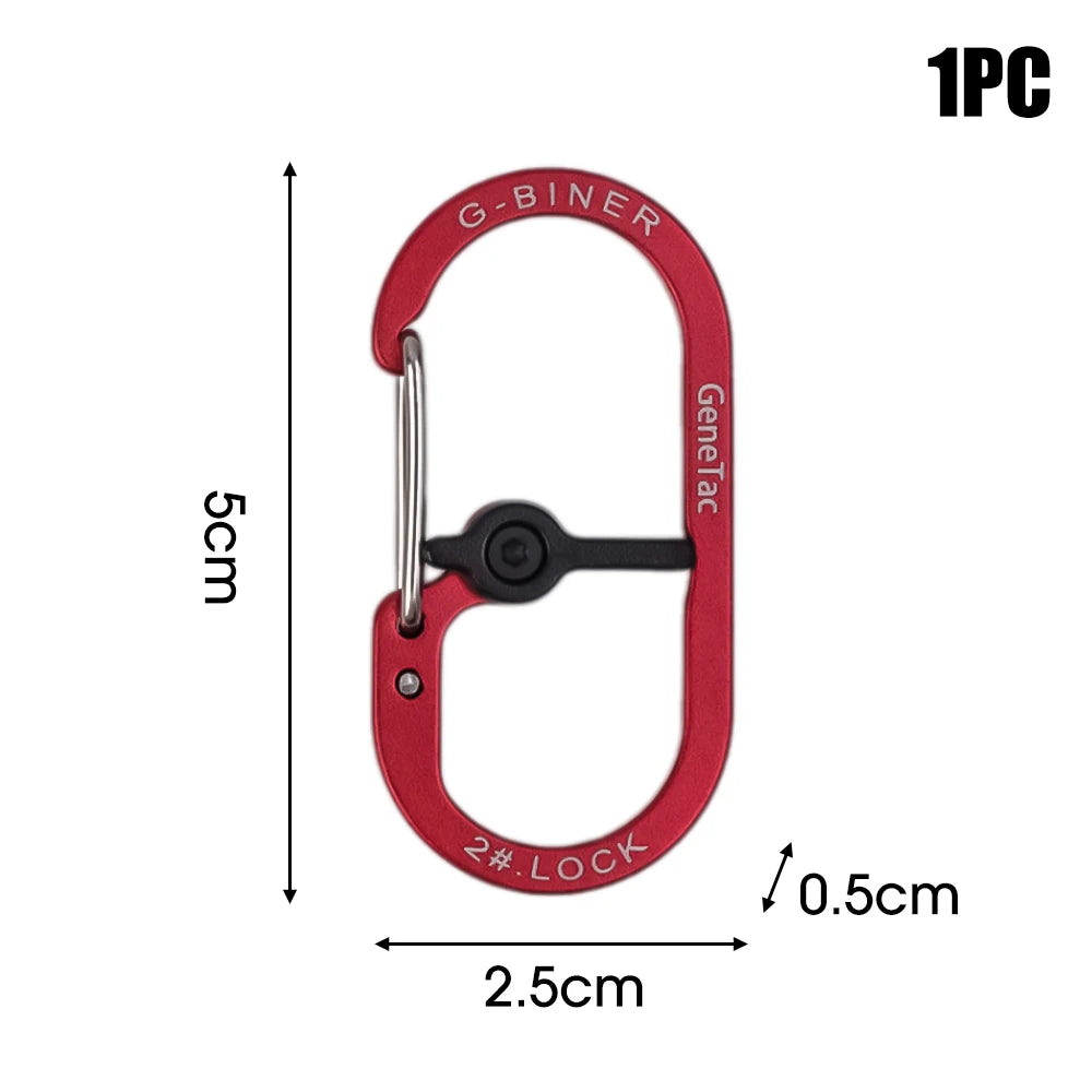 G-type Spring Outdoor Climbing Safety Keychain Aluminum Alloy Multicolor Carabiner  Backpack Buckle Camping Safety Lock