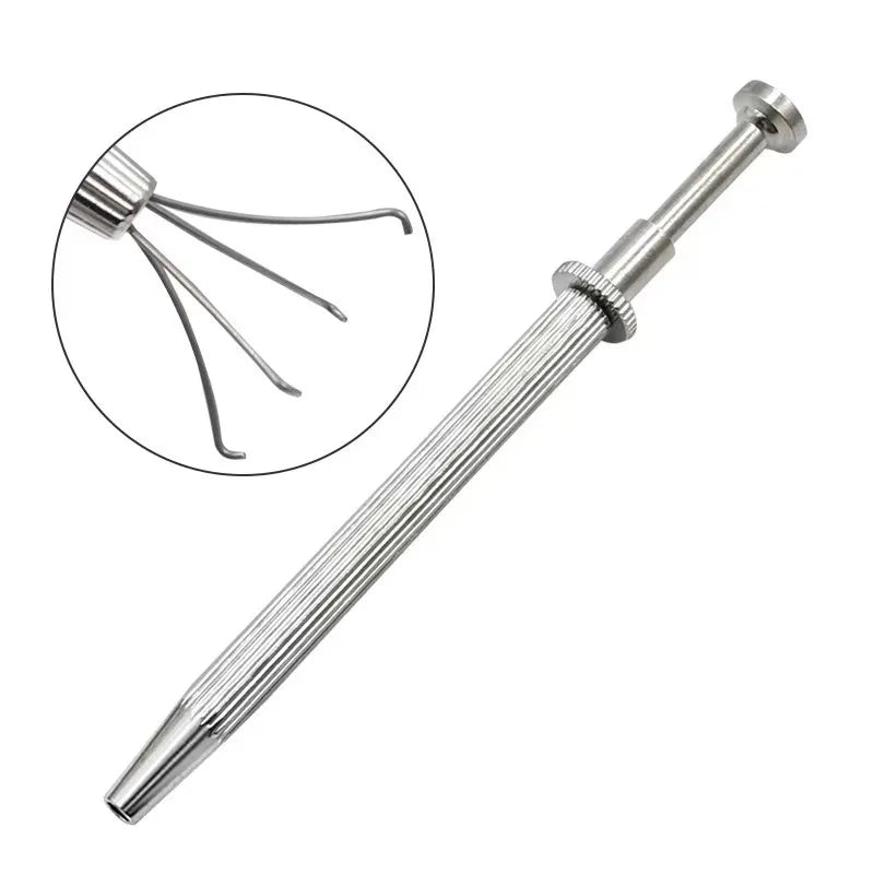 4 Prongs Claw Tweezers, Pick Up Tool for Jewelry IC Chip Electronic Components Nail Gem, Prong Holder Picker Ball Grabber Tool