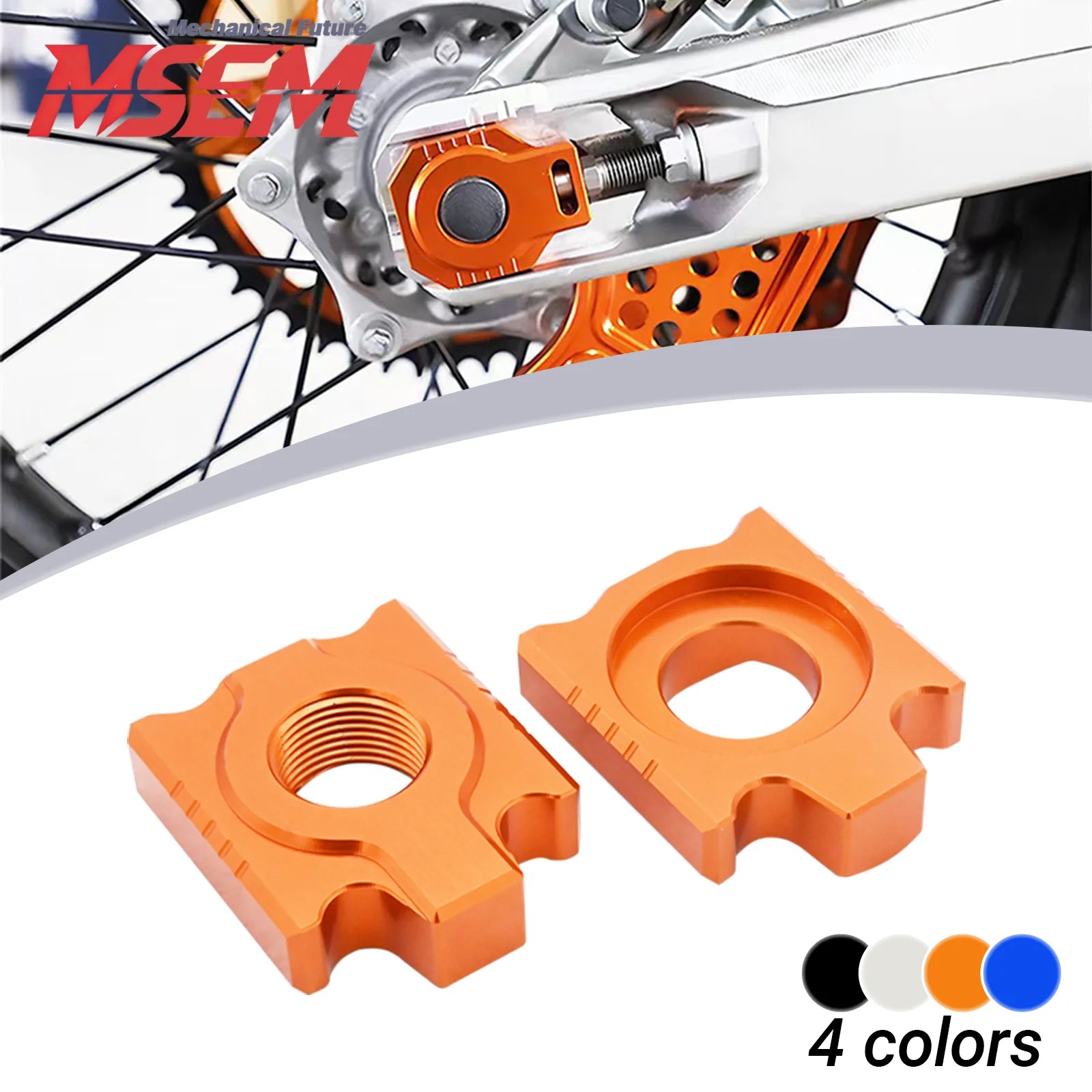 For Husqvarna TC/TE/TX/FC 125-450 and KTM 125-530 SX/SXF/XCF/XC/XCW 08-20 Motorcycle CNC Rear Axle Block Chain Tensioner Adjuste
