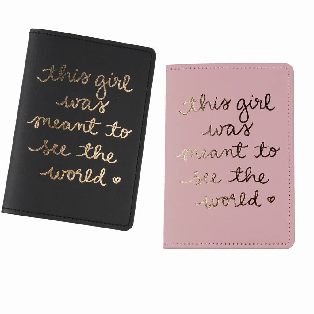 2PCS/Set Letters PU Leather Passport Cover Case Card Holder Lightweight Travel Accessories Wallet Gift For Couples