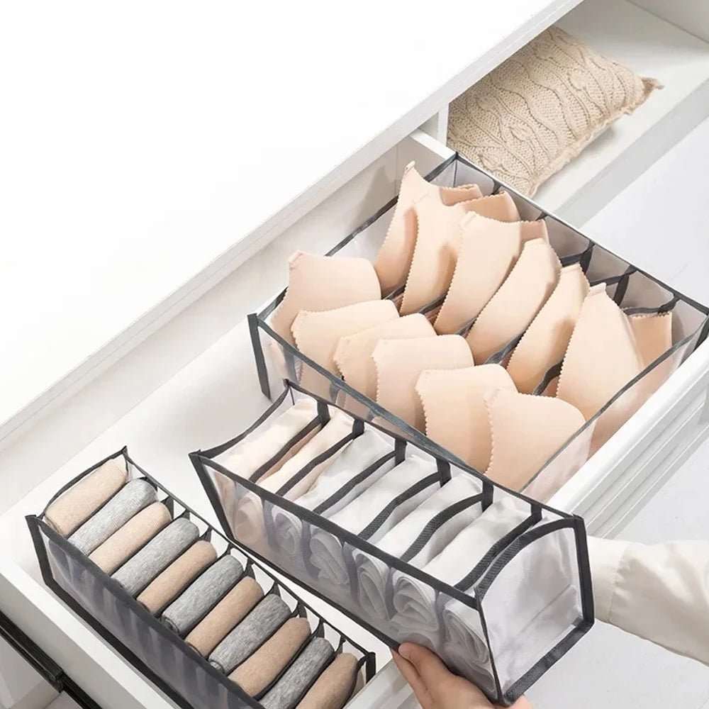 Wardrobe Clothes Organizer Foldable Underwear Drawers Organizers Underpants Storage Box Drawer Dividers Bra Sock Organizer Box