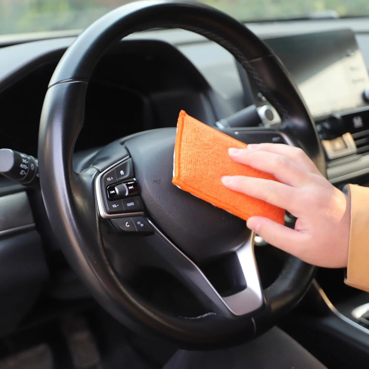 SPTA 1PC Microfiber Sponge Detailing Wax Applicator Pad for Auto Interior Cleaning Foam Waxing