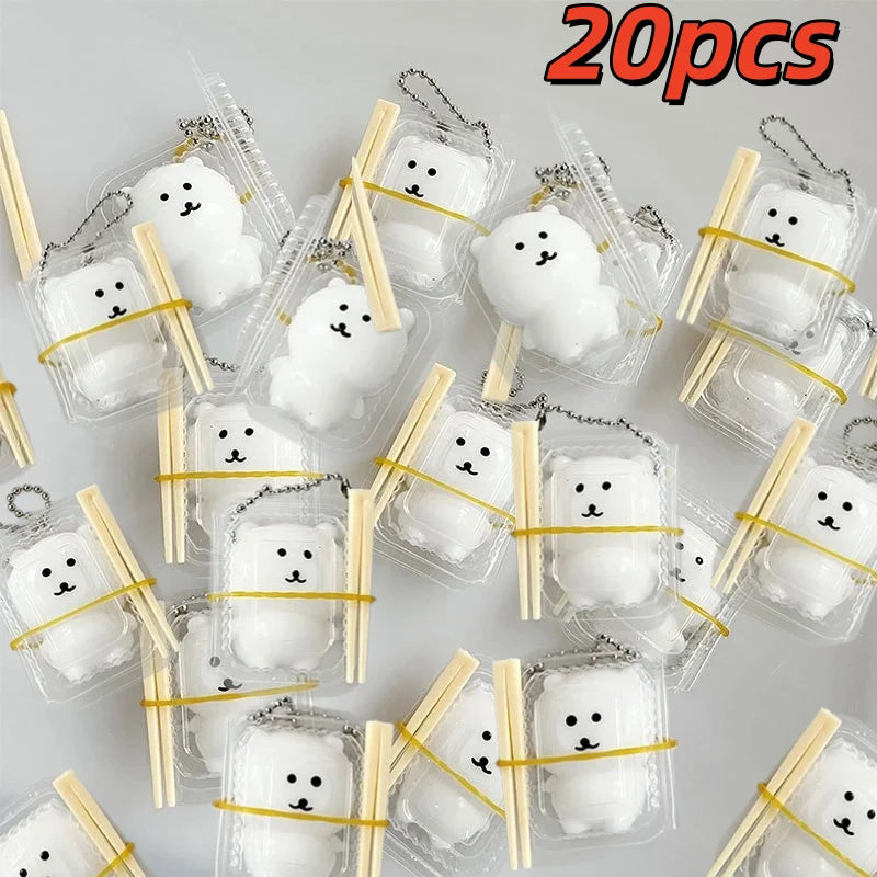 Lunch Box Squishy JOKE Bear Kawaii Squishy Toys Bag Cute KEY Pendant Pinching Squeezeing Decompression Toy Party Birthday Gifts