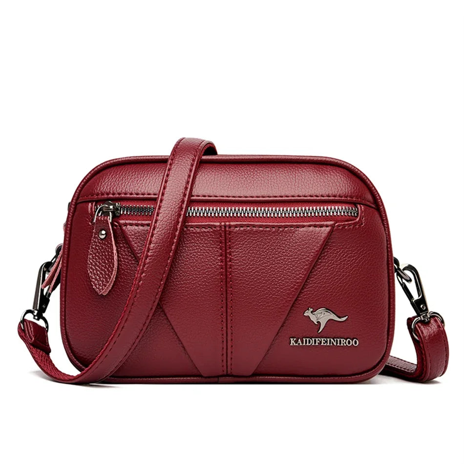 3 Layers Luxury Designer Handbags Purses Women Bag Super Quality Leather Small Shoulder Messenger Corssbody Tote Sac for Female