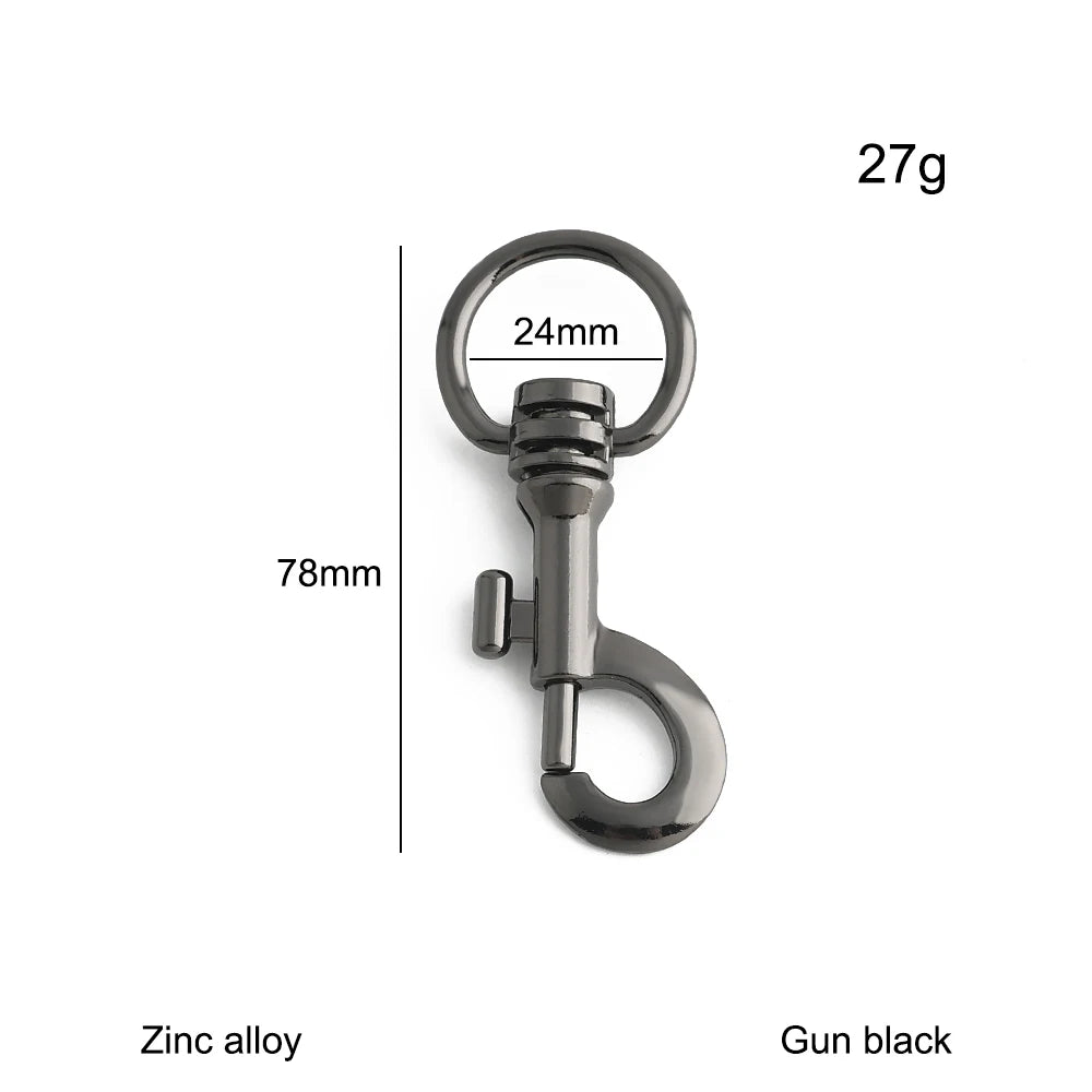 10/40/80PCS 15-20-25-32-38mm Detachable Snap Hook Swivel Clasp Rotating Buckle For Crossbody Bags Dog Collar Rope Accessories