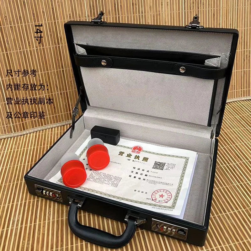 Password Box Multi-function Portable Suitcase Business Men Leather Laptop Box Messenger Bag 18"19" Inch Briefcase