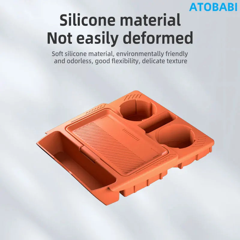 Car Storage Box For Great Wall GWM Haval H7 Dargo Big Dog 2024 Central Control Armrest Box Under Layer Organize Silicone Storage