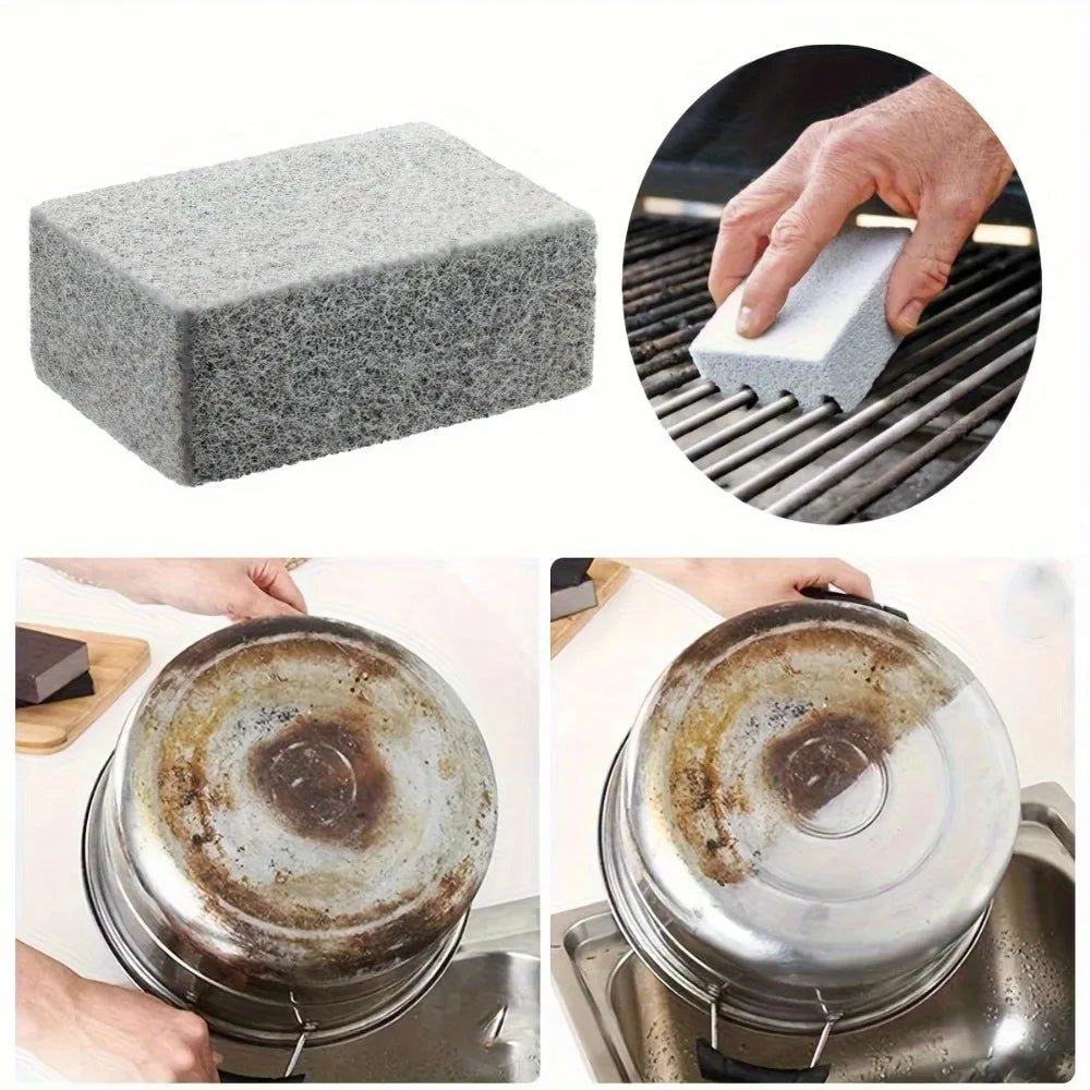 BBQ Grill Cleaning Brush Brick Block Barbecue Cleaning Stone Pumice Brick for Barbecue Rack Outdoor Kitchen BBQ Tools Convenient