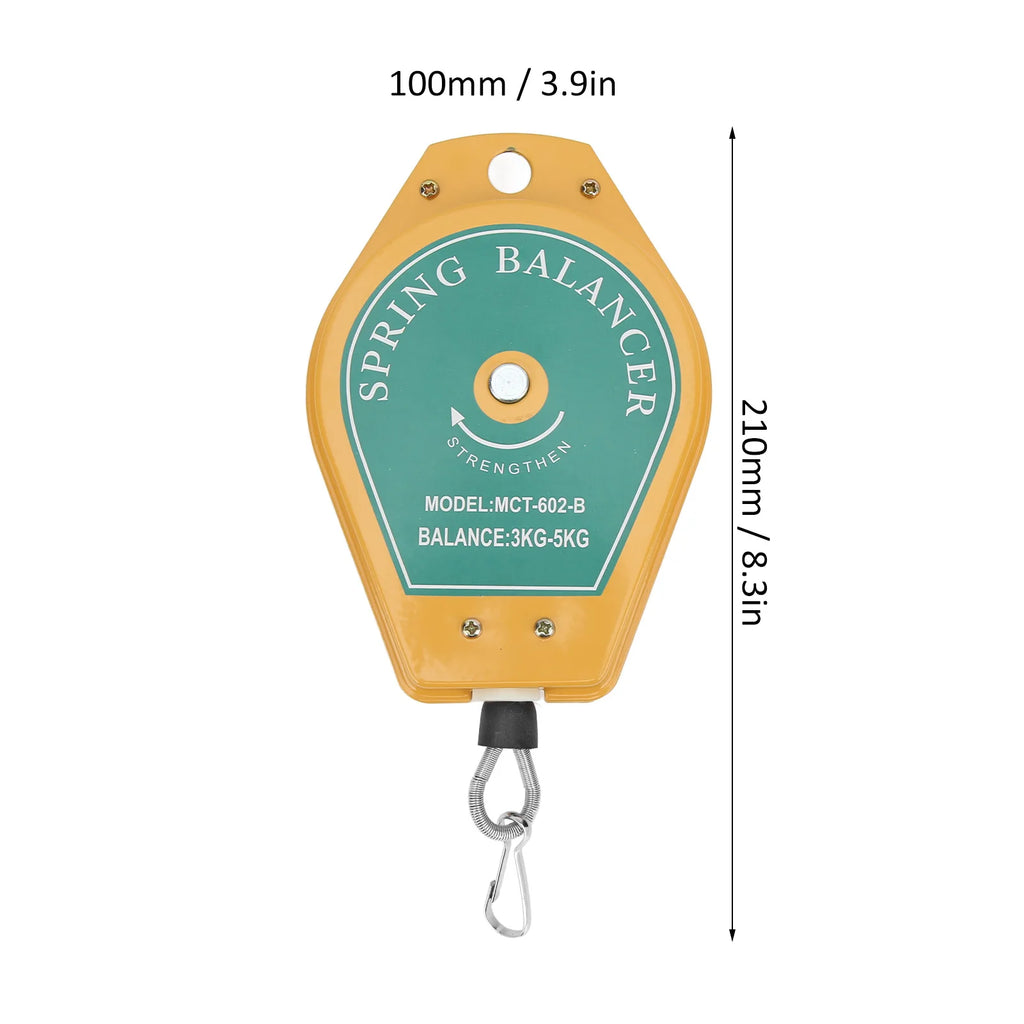Spring Balancer 3 to 5Kg Load Bearing Retractable Tool Fixture Holder Hanging with Fittings Air Tool Parts Accessories