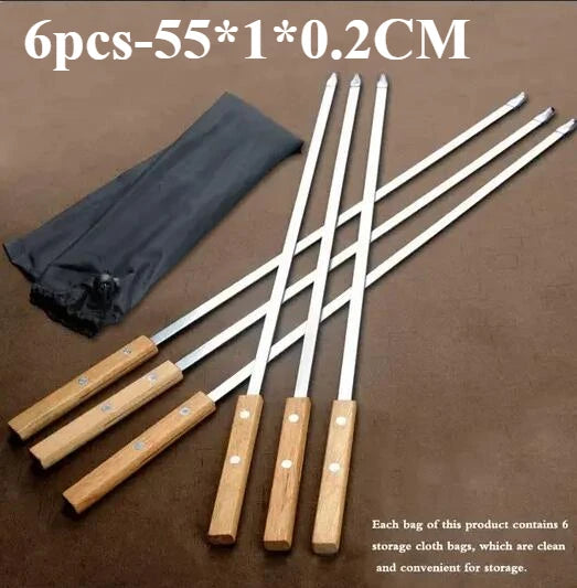 Stainless Steel Kebab Skewers 55cm/50cm/44cm/40cm Skewers Shish Kebab Turkish Persian Koubideh Iranian Mediterranean Brazilian